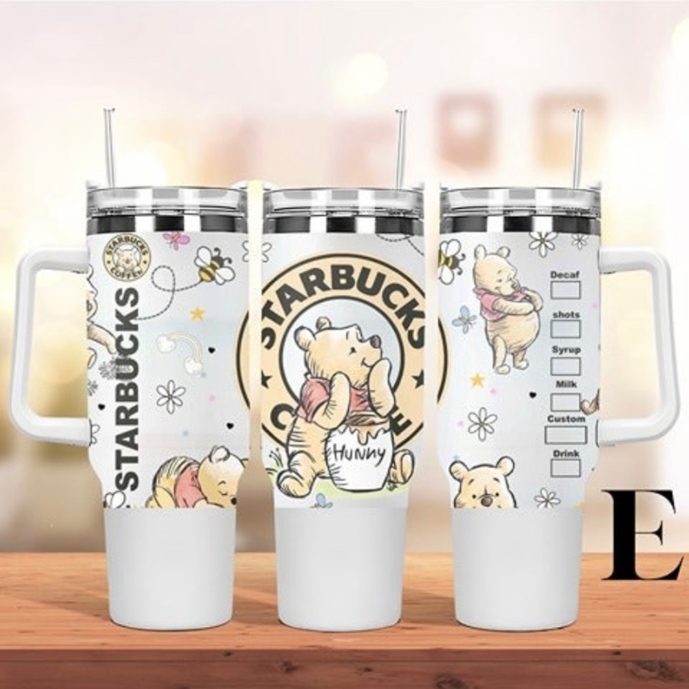 Custom Disney Winnie the Pooh Brand new 40 oz double wall stainless travel tumbl - Picture 5 of 11